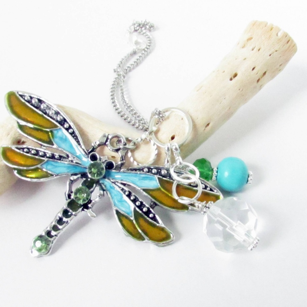 Dragonfly Rear View Mirror Charm - Picture 3 of 8